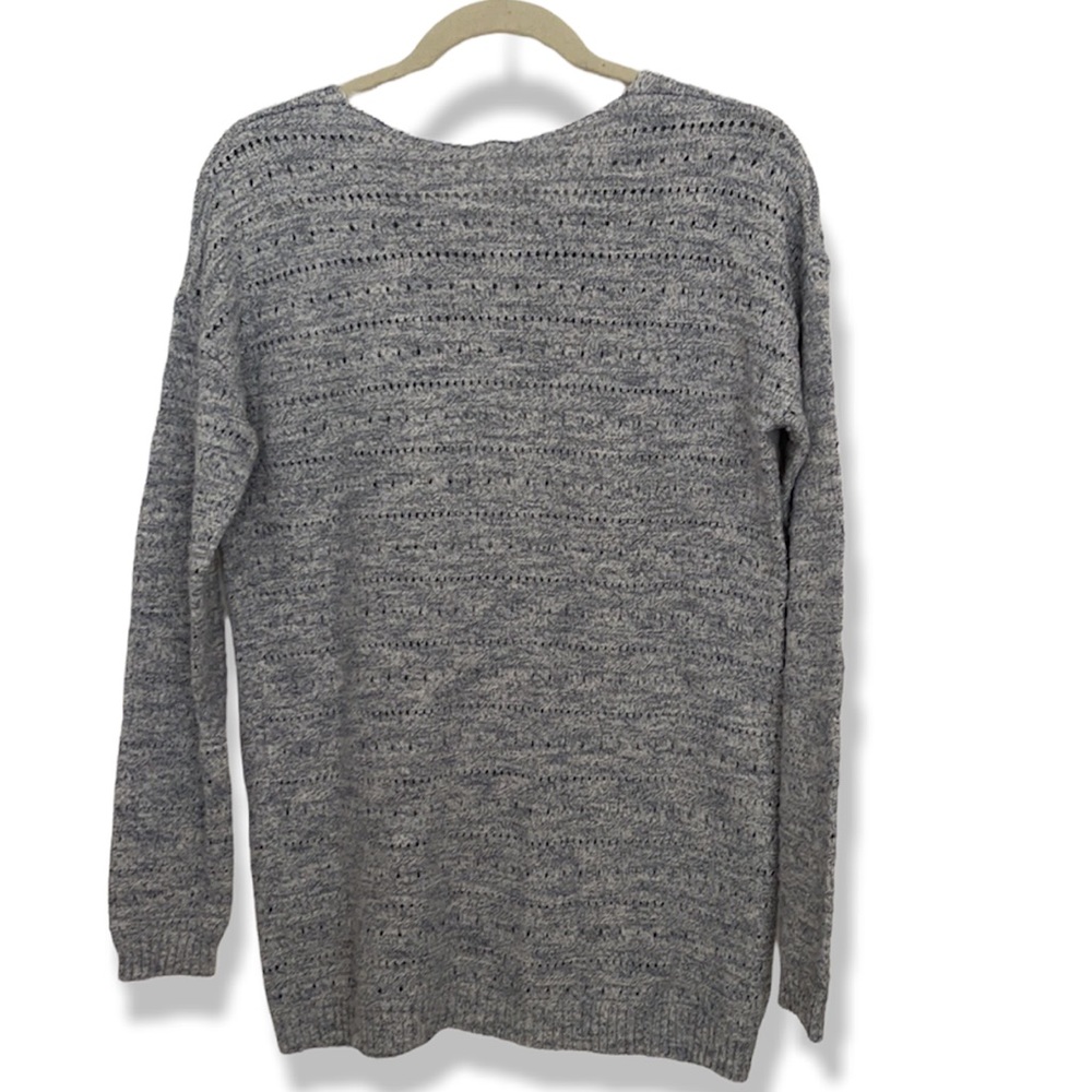 Leo & Nicole blue woven 100% cotton sweater top